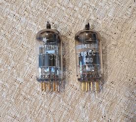 Siemens E88CC E188CC 6DJ8 broches or D getter 45 degrés TEST 100