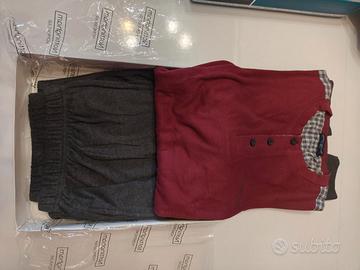 Pigiama da uomo NUOVO in cotone felpato tg. 6/XL