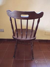 6 sedie in legno stile country