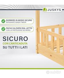 letto per bambini 80x160 cm + materasso + paraurti