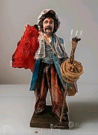 pescatore in cartapesta leccese cm 32 M. Cianfano 
