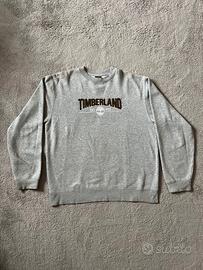 Timberland Felpa Grigia Uomo M • Logo Ricamato • 