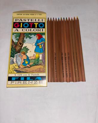 12PastelliColoratiRarissimiNuoviMaVintage”Giotto”O