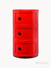 Kartell contenitore di design 3 cassetti rosso