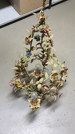 Lampadario in ferro battuto