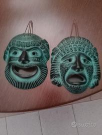 maschere teatro greco vintage 