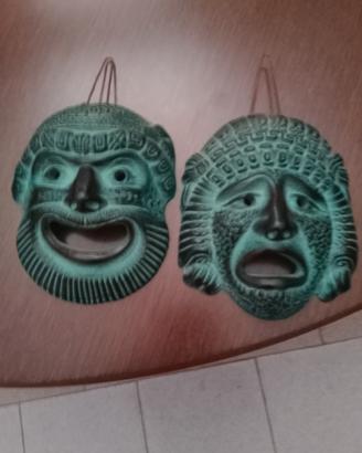maschere teatro greco vintage 