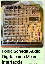 Fonic Scheda Audio Digitale con Mixer interfaccia