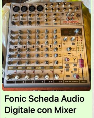 Fonic Scheda Audio Digitale con Mixer interfaccia
