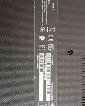 carcassa completa acer aspire 3 A315-56-36FP-Nero