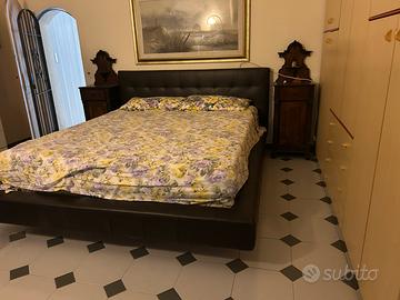Letto king size in pelle PRESOTTO