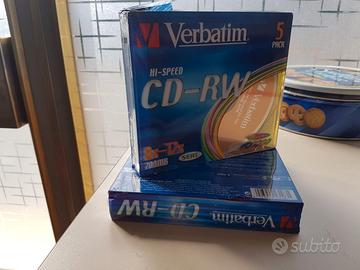 CD-RW Verbatim 700MB 10 dischi nuovi sigillati