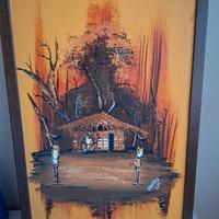 Arte Africana - Splendido quadro Congolese