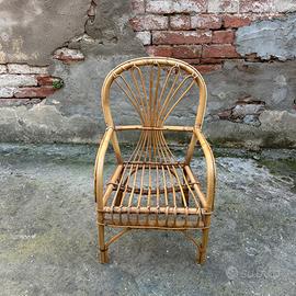 Poltroncina in bamboo per bambina o bambino