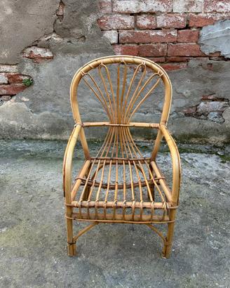Poltroncina in bamboo per bambina o bambino