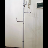 Appendiabiti alluminio e marmo bianco