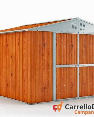 Casetta in lamiera da giardino 327x269 fin legno