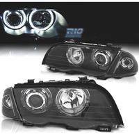 FARI BMW E46 4 PORTE 98-01 ANGEL EYES CCFL FONDO N