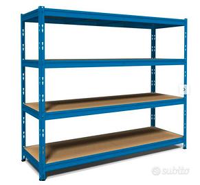 Scaffale kit metallo robusto 4 ripiani 180 60 175