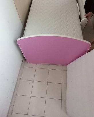 LETTINO BIMBA ROSA COMPLETO DI MATERASSO E RETE