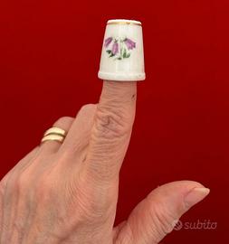 Ditale ceramica con fiori