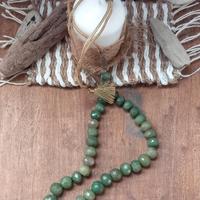 Collana in pietre di smeraldo artigianale