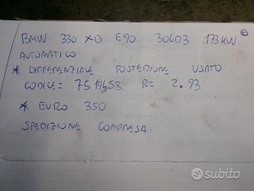 Differenziale post bmw 330xd e90