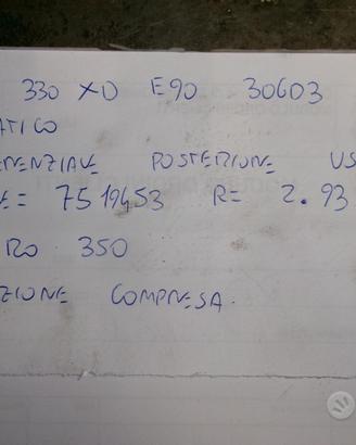 Differenziale post bmw 330xd e90