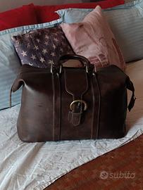 borsone finta pelle vintage taglia media