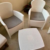 Set giardino/terrazza poltrone + tavolo