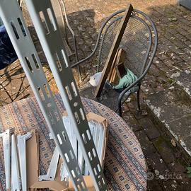 scaffale nuovo a cremagliera 4 montanti 32 mensole