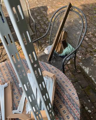 scaffale nuovo a cremagliera 4 montanti 32 mensole