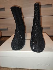 stivaletti neri glitterati Emporio Armani