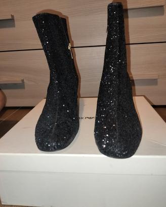 stivaletti neri glitterati Emporio Armani