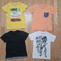 Set 4 t-shirt ovs,sisley,bk road 7-8 anni (122-128