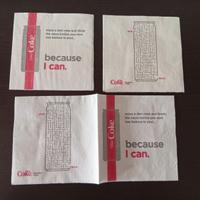 tovaglioli di carta coca cola
