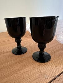 Bicchieri vetro nero HABITAT