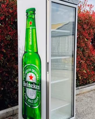 Vetrina frigo HEINEKEN colonna Led bibite bar casa