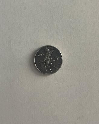 Míni moneta 50 lire italiane 1993