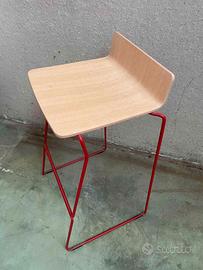 Sgabelli in legno e metallo (10 pezzi)