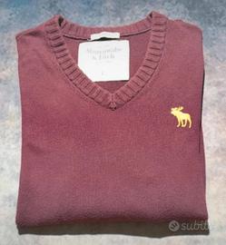 Maglione Abercrombie uomo L bordeaux