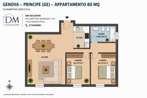 Genova zona Principe con 2 camere libero da subito