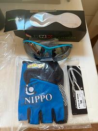 Occhiali e guanti ciclismo nuovi