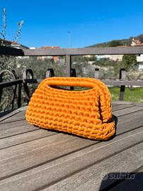 Borsa a mano Crochet color Arancio Zucca