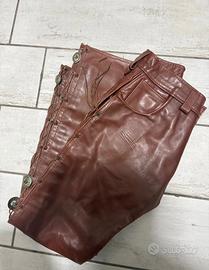 Pantalone in pelle vintage
