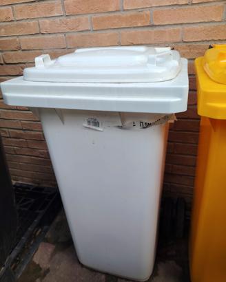 Bidone da esterno bianco 