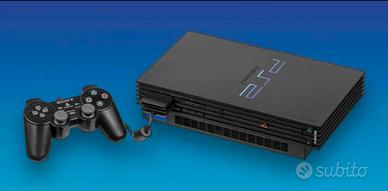 Ps2 con videogioco e joystick