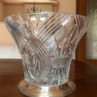 Vaso argento e cristallo