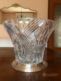 Vaso argento e cristallo