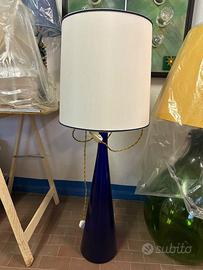 Lampada abat-jour vetro blu